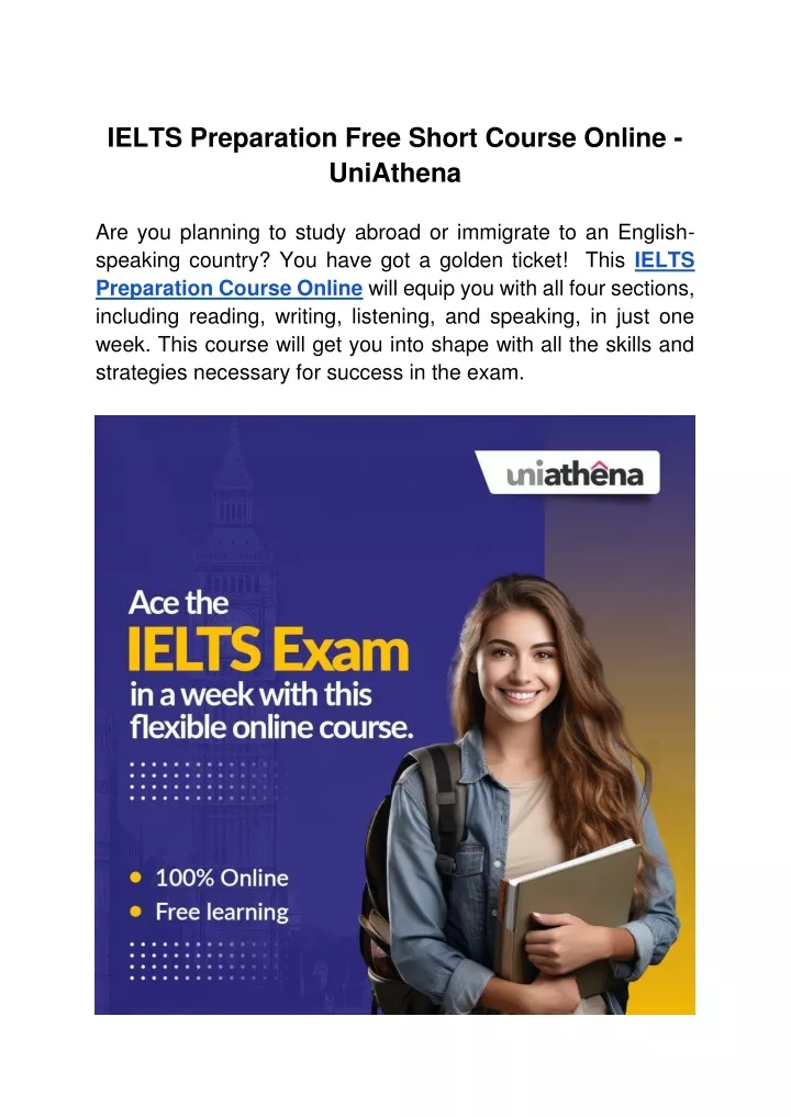 ielts preparation free short course online