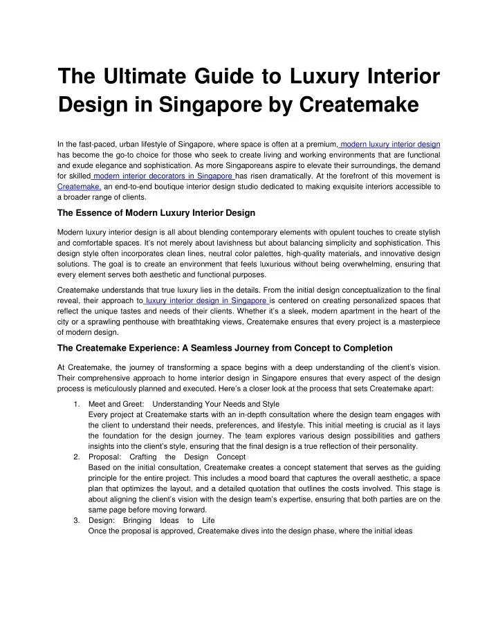 PPT - The Ultimate Guide to Luxury Interior Design in Singapore by ...