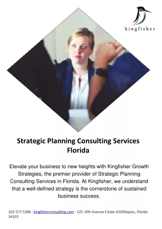 Strategic Planning Consulting Services Florida - Kingfisher Growth