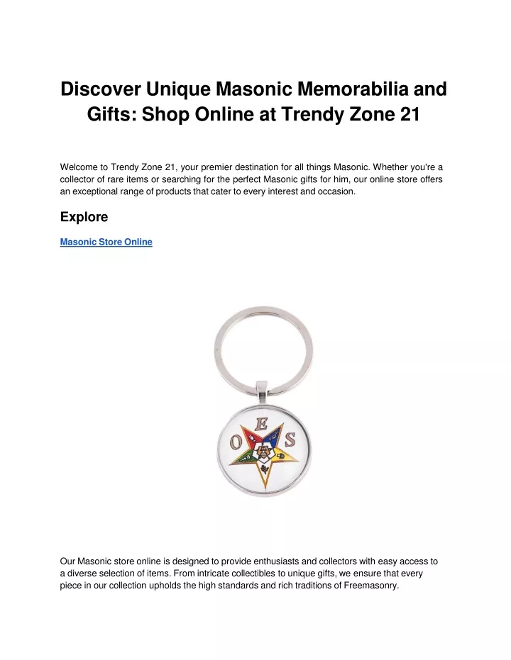 discover unique masonic memorabilia and gifts shop online at trendy zone 21