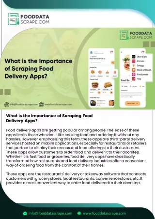 what is the importance of scraping food delivery