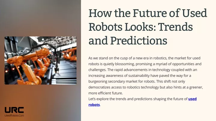 how the future of used robots looks trends