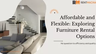 Affordable and Flexible: Exploring Furniture Rental Options