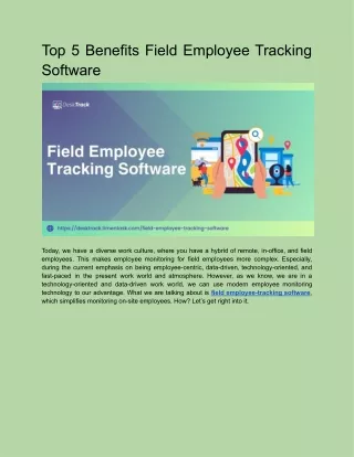 top 5 benefits field employee tracking software