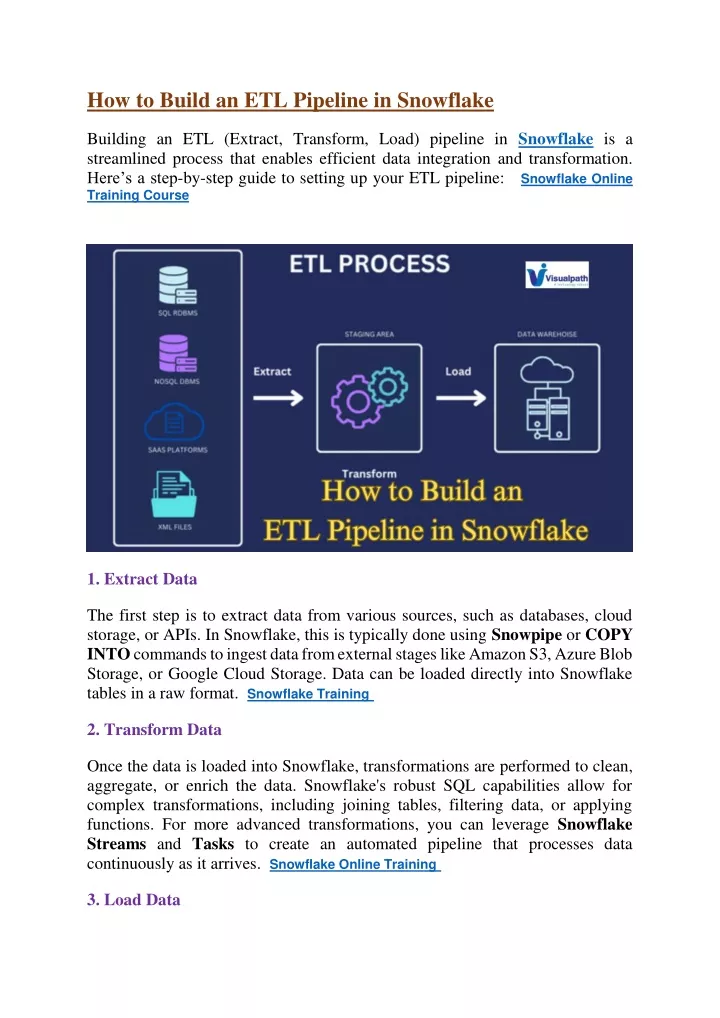 how to build an etl pipeline in snowflake