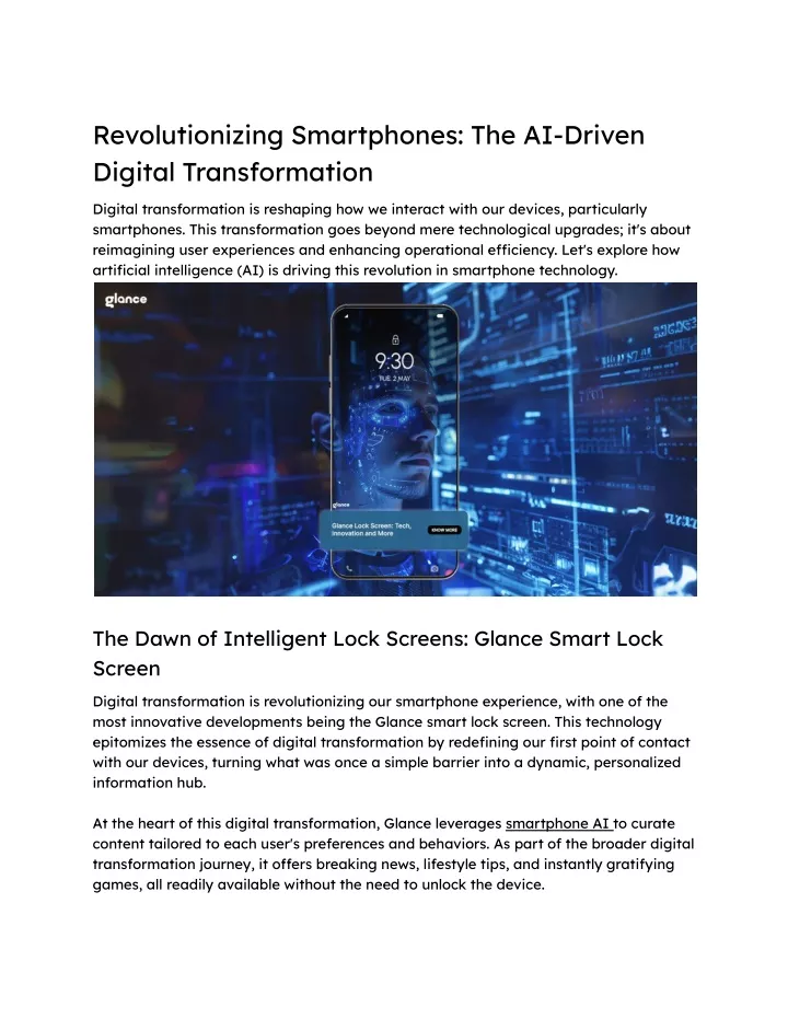 revolutionizing smartphones the ai driven digital