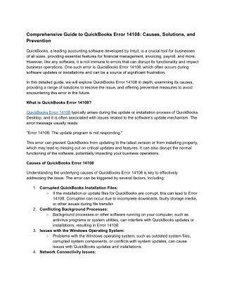comprehensive guide to quickbooks error 14108