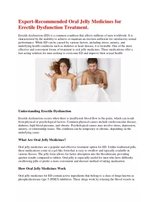 expert recommended oral jelly medicines