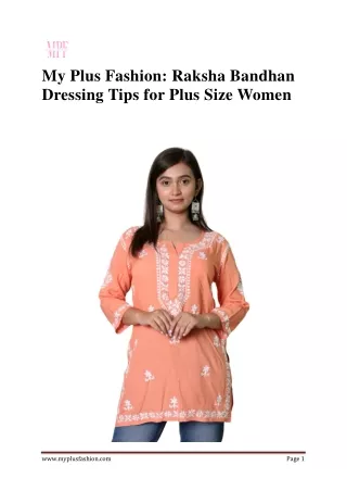My Plus: Raksha Bandhan Dressing Tips for Plus Size Women