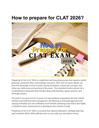 How to prepare for CLAT 2026