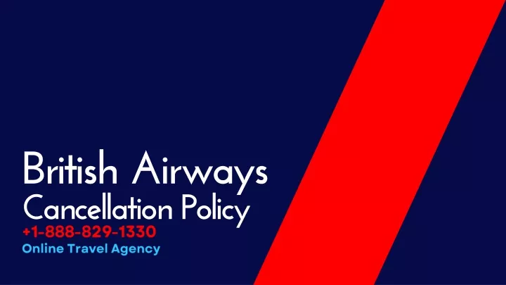 british airways cancellation policy