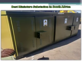 Best Miniature Substation in South Africa