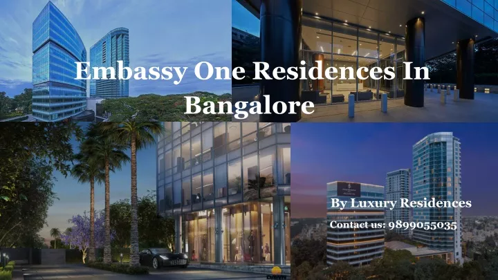 embassy one residences in bangalore