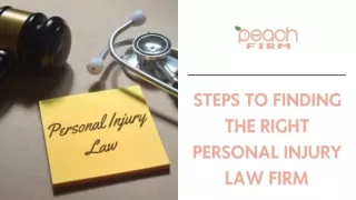 steps to finding the right personal injury