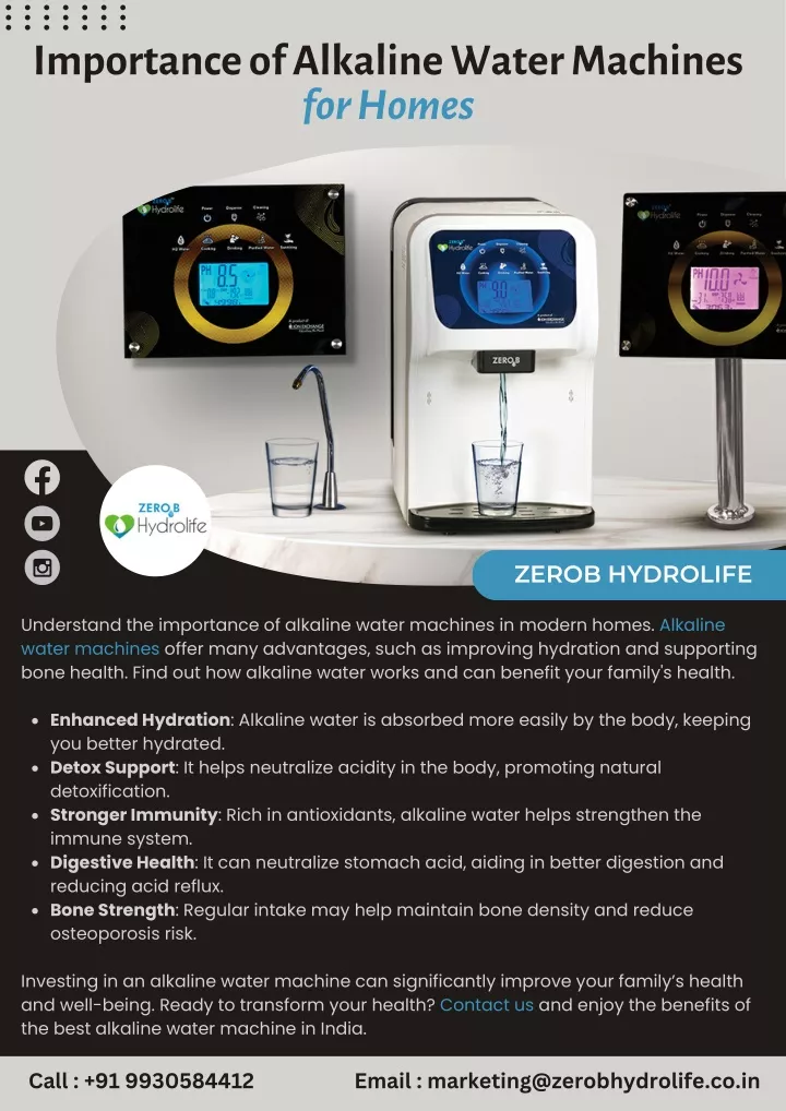 importance of alkaline water machines for homes