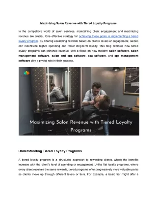 maximizing salon revenue with tiered loyalty