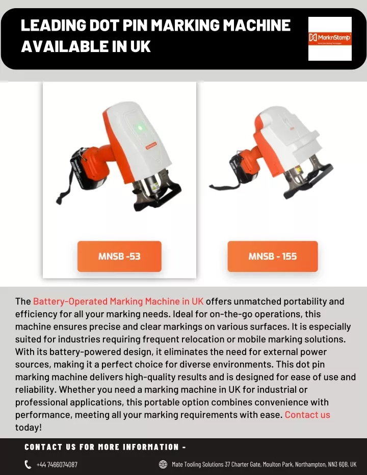 leading dot pin marking machine available in uk