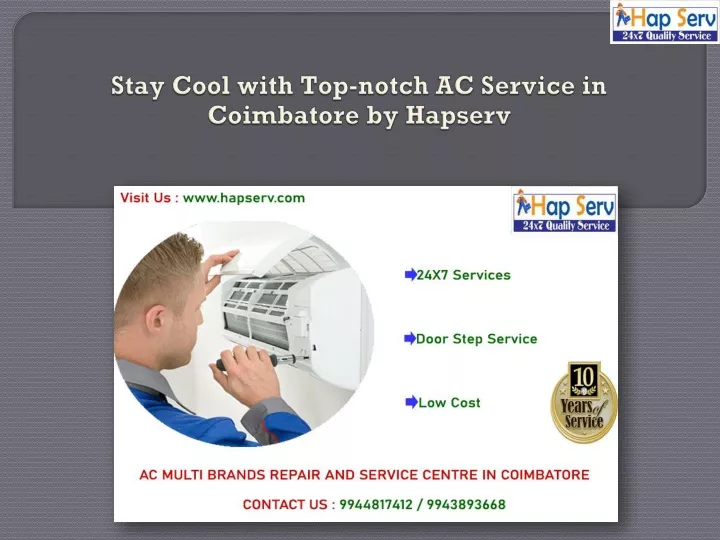 stay cool with top notch ac service in coimbatore by hapserv