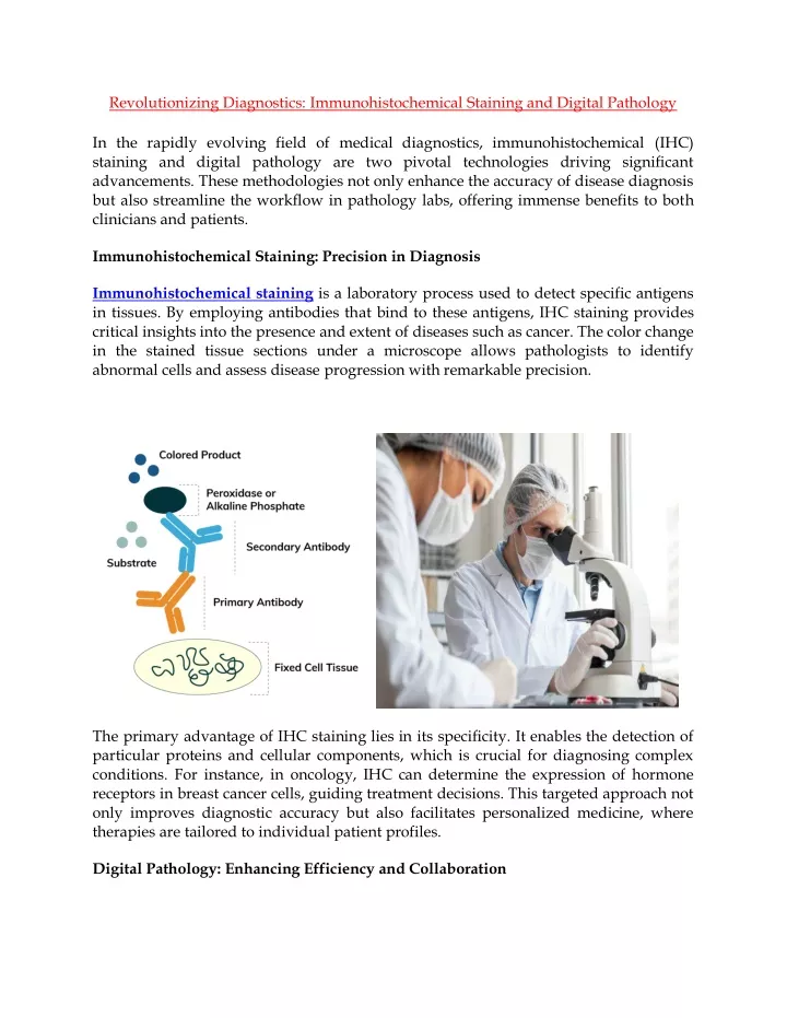 revolutionizing diagnostics immunohistochemical