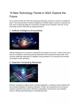 15 new technology trends in 2024 explore