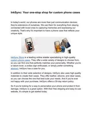inksync your one stop shop for custom phone cases