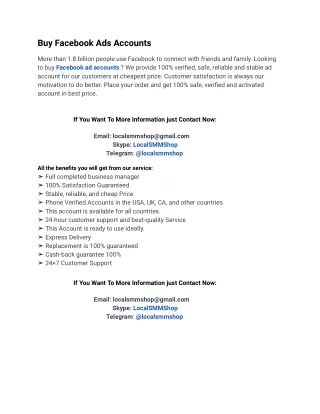 Best Site Buy Facebook Ads Accounts in 2024