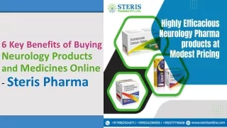 6 Key Benefits of Buying Neurology Products and Medicines Online - Steris Pharma