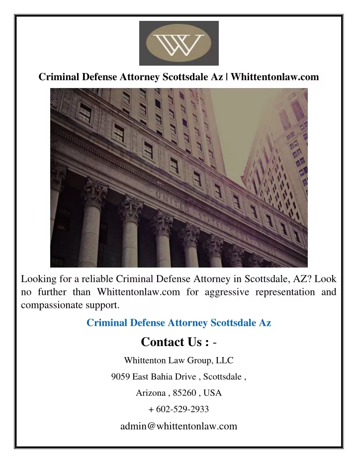 criminal defense attorney scottsdale