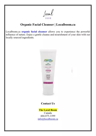 Organic Facial Cleanser | Localboom.ca