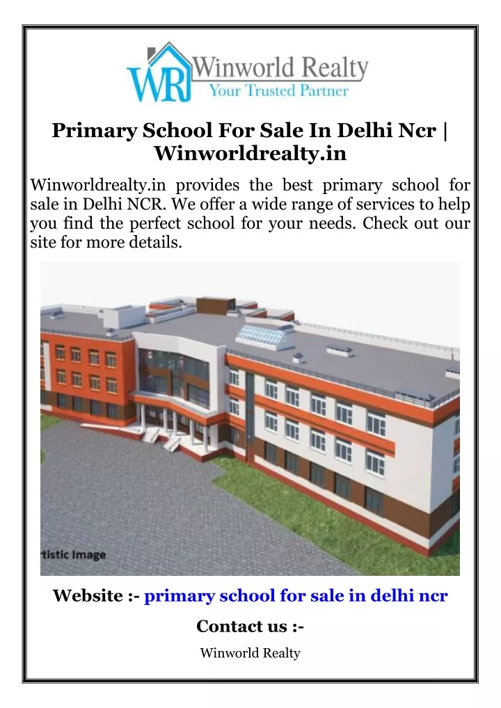 primary school for sale in delhi