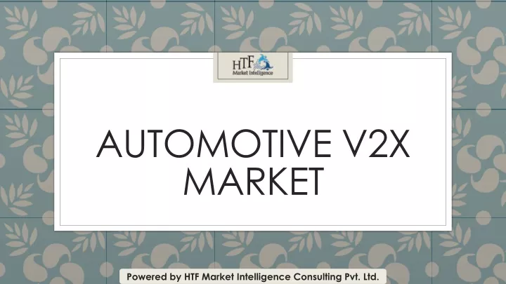 automotive v2x market