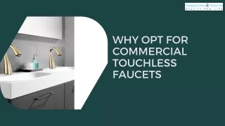 Why Opt for Commercial Touchless Faucets