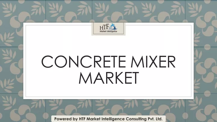 concrete mixer market