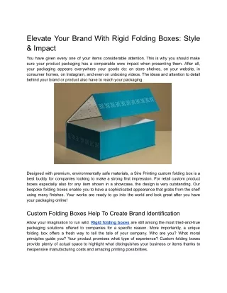 Elevate Your Brand With Rigid Folding Boxes_ Style & Impact