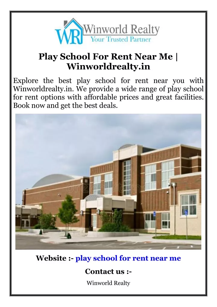 play school for rent near me winworldrealty in