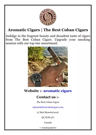 Aromatic Cigars  The Best Cuban Cigars