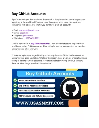 Buy GitHub Accounts