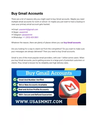 Buy Gmail Accounts
