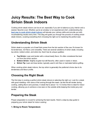 Juicy Results_ The Best Way to Cook Sirloin Steak Indoors - Google Docs