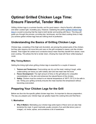 Optimal Grilled Chicken Legs Time_ Ensure Flavorful, Tender Meat - Google Docs