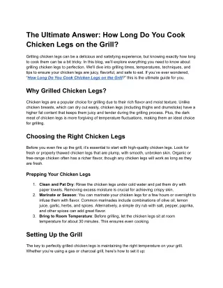 The Ultimate Answer_ How Long Do You Cook Chicken Legs on the Grill - Google Docs