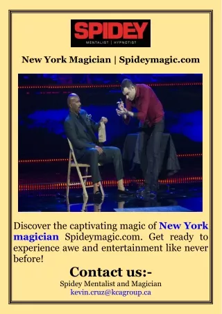 New York Magician  Spideymagic.com