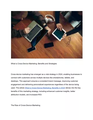 What is Cross-Device Marketing: Benefits and Strategies