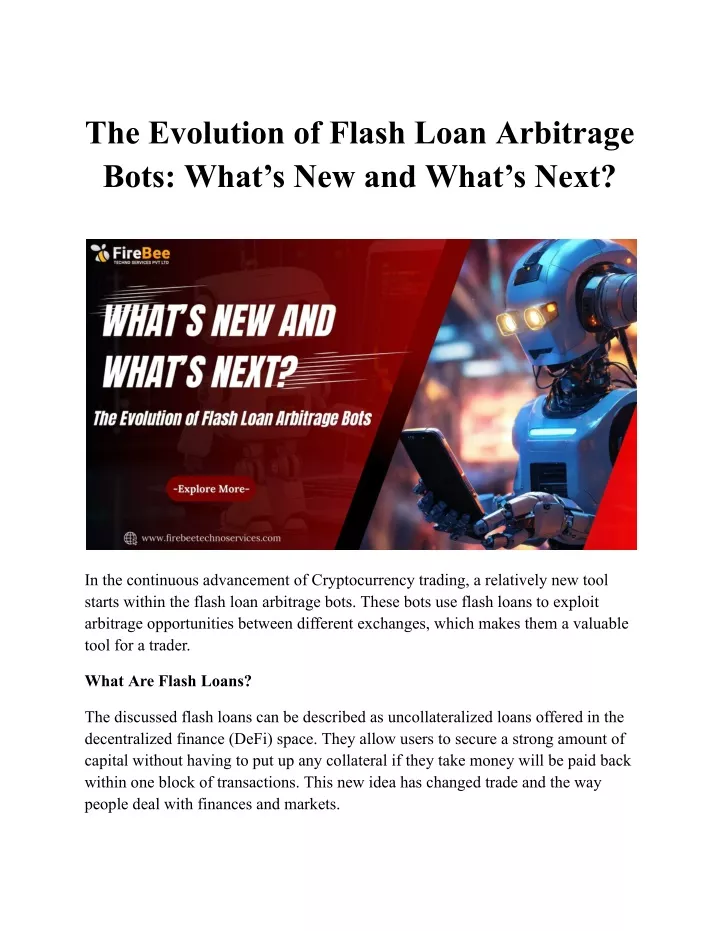 the evolution of flash loan arbitrage bots what