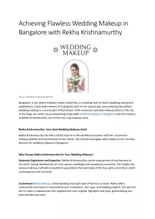 Wedding Makeup Bangalore