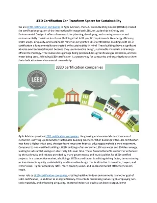 leed certification can transform spaces