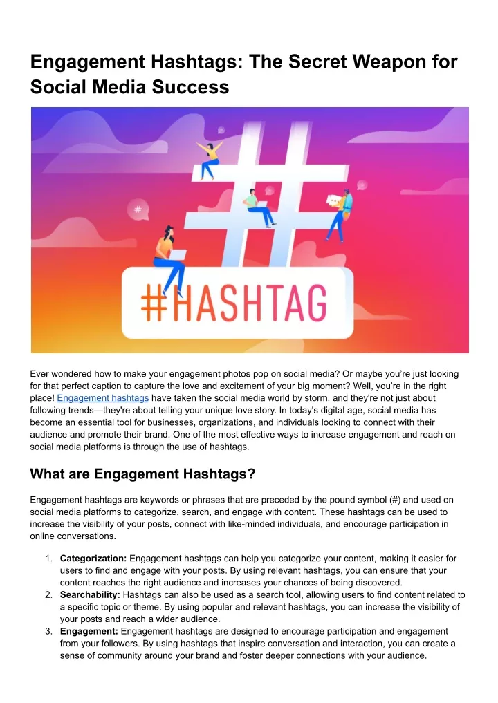 engagement hashtags the secret weapon for social