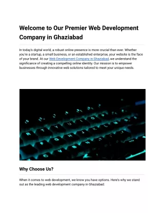 _Web Development Company in Ghaziabad