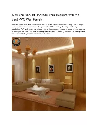 PVC wall panels for sale and Best PVC wall panels