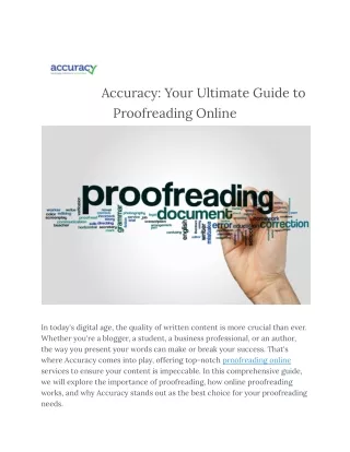 Professional Proofreading Services